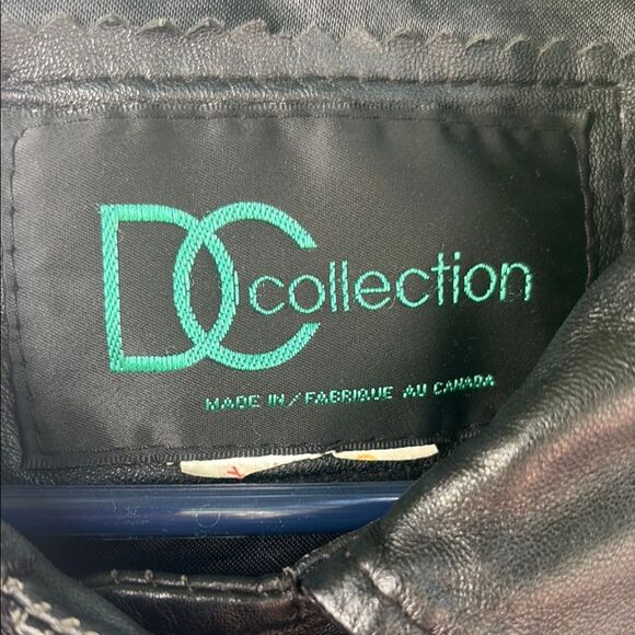 DC COLLECTION Black Leather Jacket Sleek Design - Picture 2 of 8